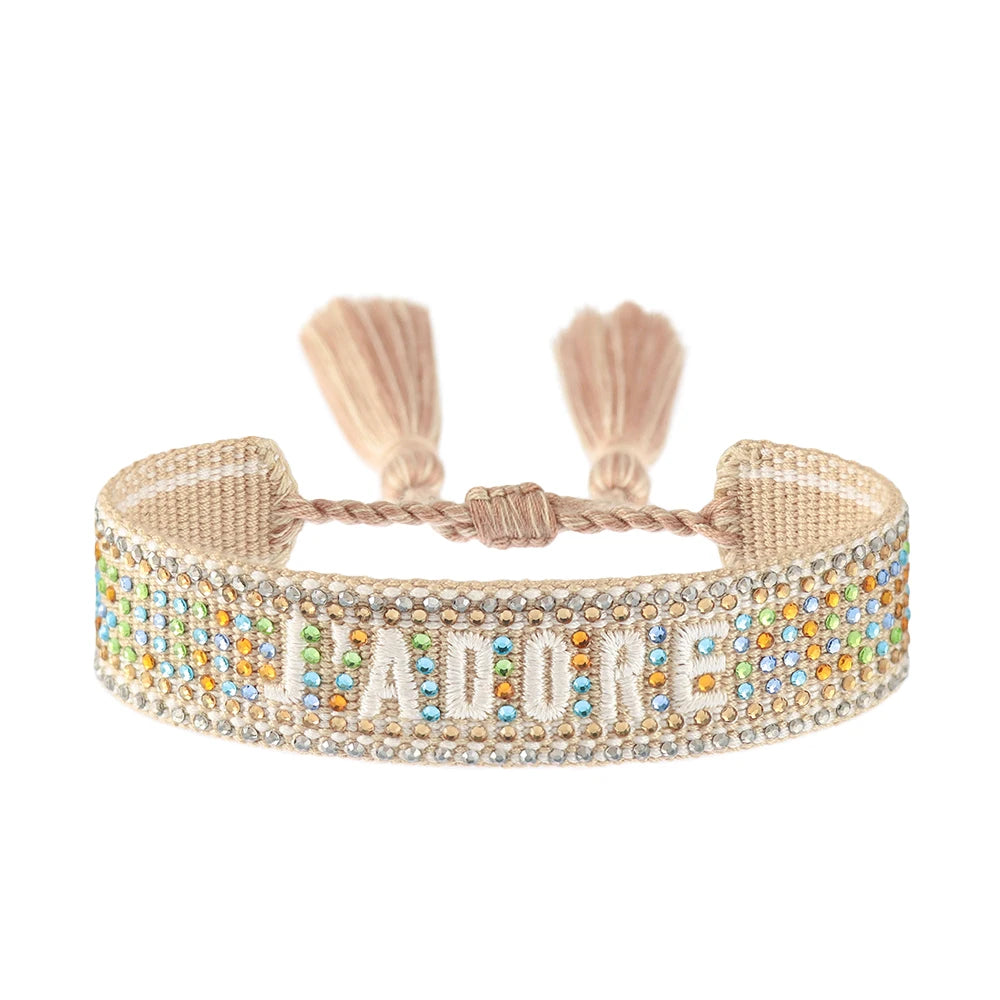 Cotton Bracelets Handmade Adjustable Woven Bracelets Beach Vibes
