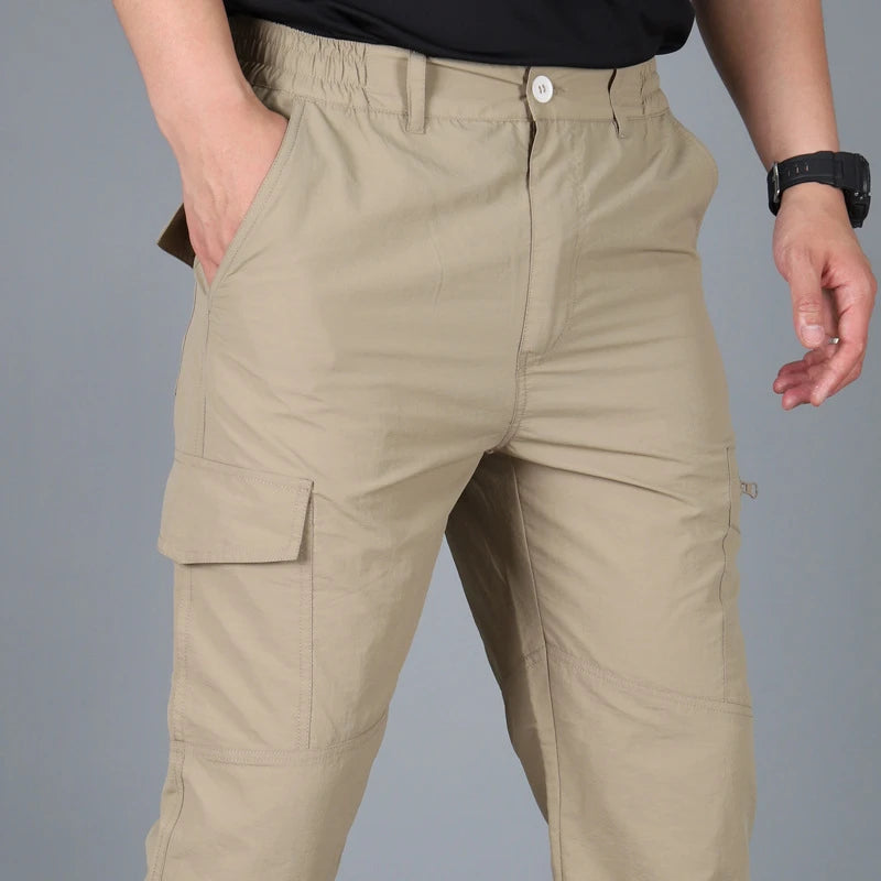 2025 Outdoor Waterproof Tactical Cargo Pants Men Breathable Summer Casual Army Military Long Trousers Male Quick Dry Cargo Pants