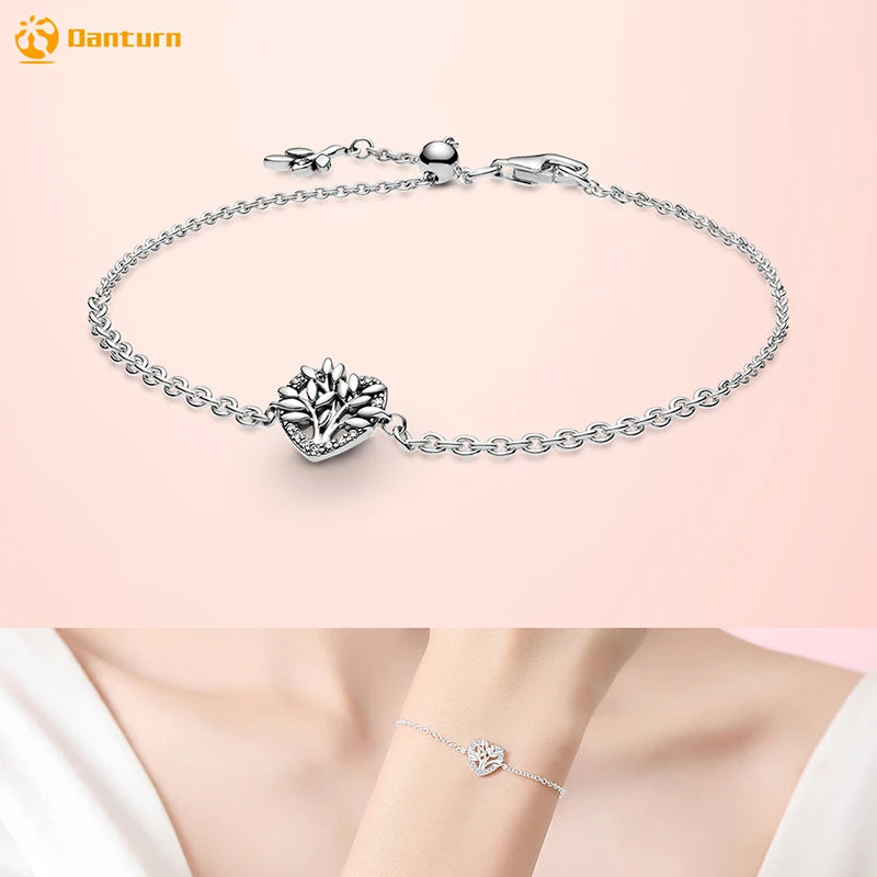 Danturn 925 Sterling Silver Bracelets Surfing, Waves and fish, Dream nets Bracelets Women Bracelets Fashion Charm Bracelets