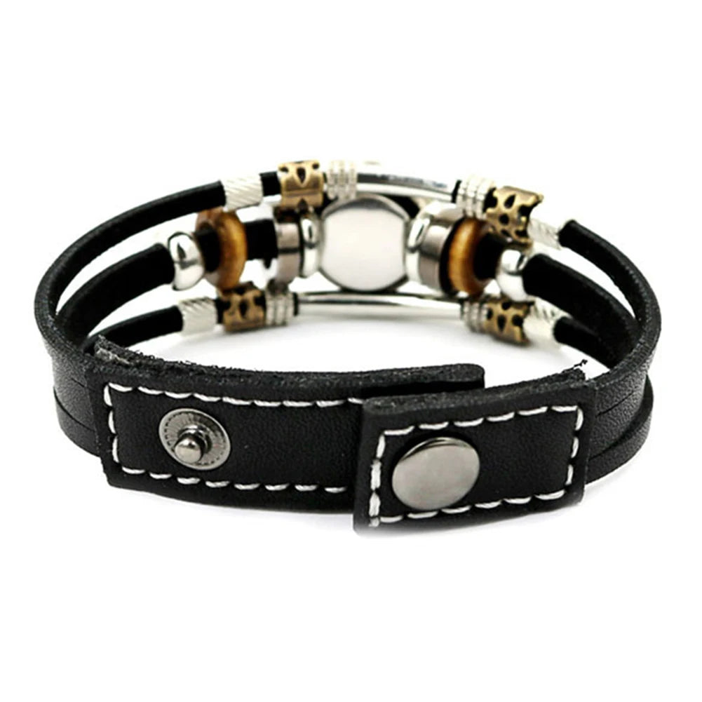 Palestinian Flag Bracelet Fashion Leather Braided Bracelets Glass Cabochon Bracelets Palestinian Souvenir Bracelets Jewelry Gift