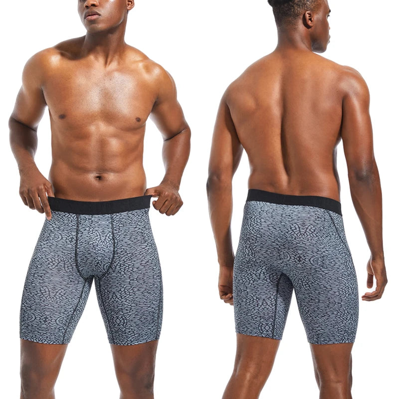 Fashion Long mens boxers Polyester underwear for man underpants Sexy Men's panties Comfortable Stretch boxer shorts men