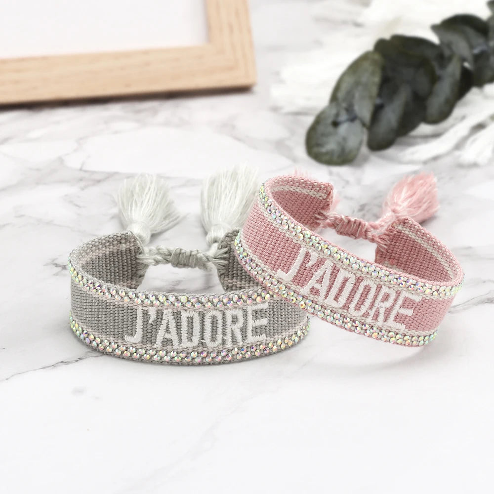 Cotton Bracelets Handmade Adjustable Woven Bracelets Beach Vibes