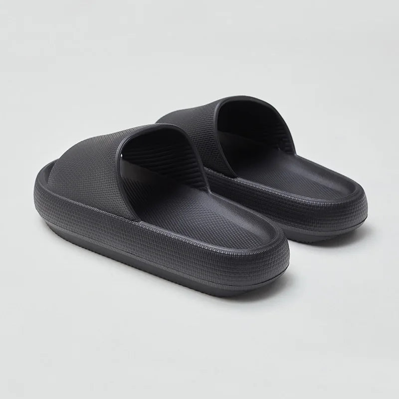 UTUNE Men's Thick Sole Non-slip Slippers Summer Indoor Casual Sandal soft Comfortable Breathable 51cm Fashion Home Footwear