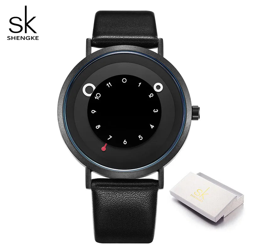 Shengke Women Creative Wristwatch Ladies Watches Yellow Leather Band Best Gifts Wristwatches Clock Montres Femme Reloj Mujer
