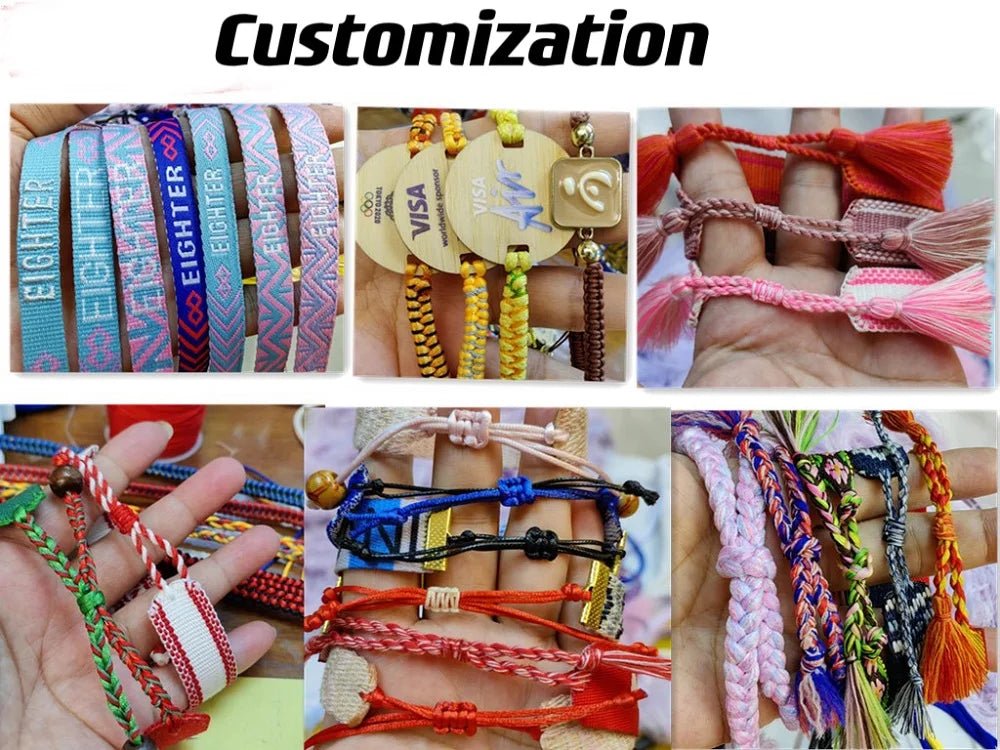 Customization of Wholesale Woven Bracelets Custom Made Bracelets