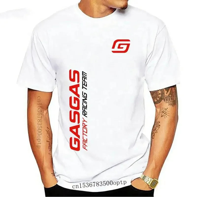 Fashion Popular Men's Clothing GASGAS Factory Racing Team Printed T-shirt Short Sleeve Cotton Casual Comfortable Men's Clothing