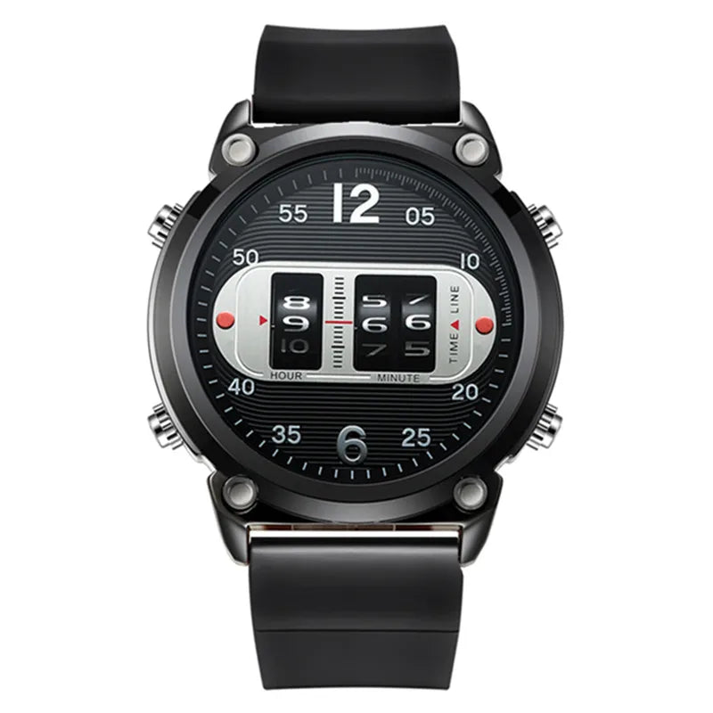 Big Brand Unique Designer Watches For Men Fashion Leather Band Simple Sports Date Quartz Watch Black Montres de Marque de Luxe