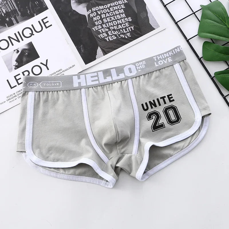 Men's Underwear Boxer Shorts Sexy Panties Cotton Boxers Sports Comfort Man Underpants Shorts Homme U Convex Lingerie PD3205