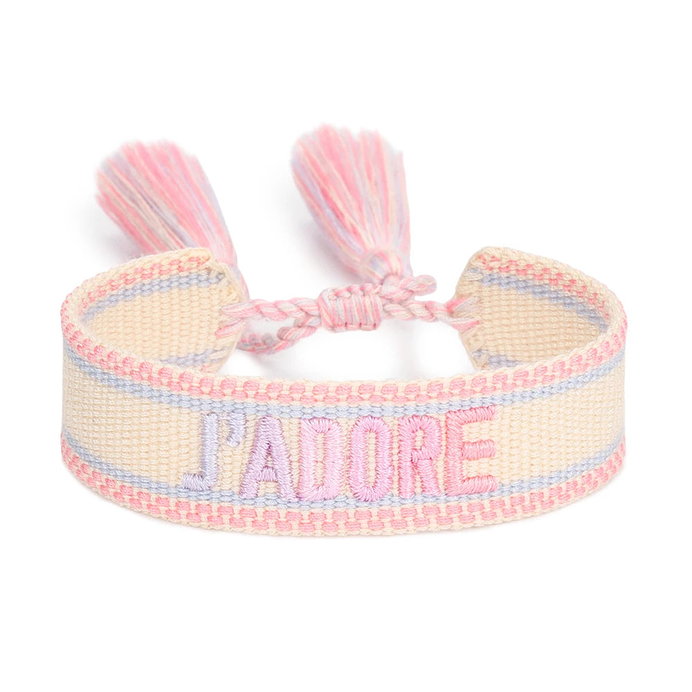 Cotton Bracelets Handmade Adjustable Woven Bracelets Beach Vibes
