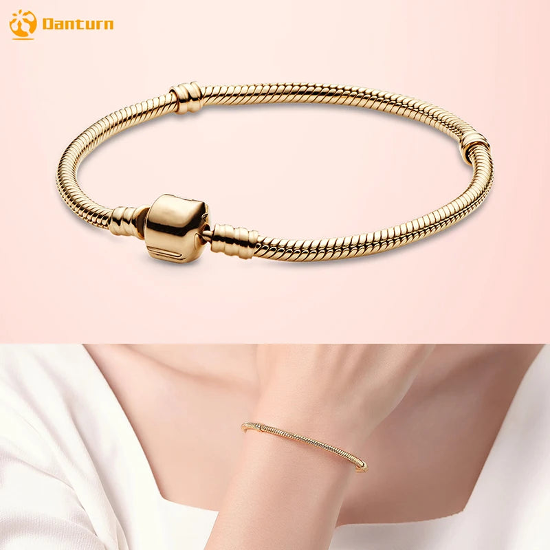 Danturn 925 Sterling Silver Bracelets Crown Butterfly Bus Sisterly Love Cherry Bracelets Women Bracelets Fashion Charm Bracelets
