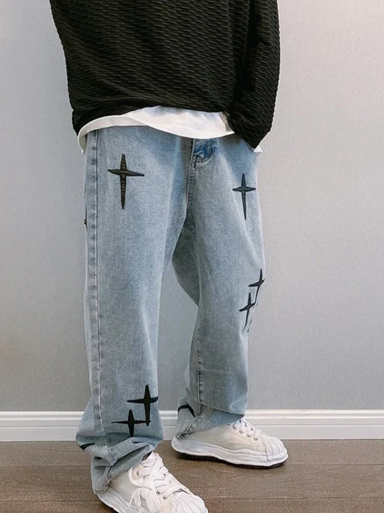 Wide Leg Cargo Pants men Streetwear Baggy men Jeans pants Fashion Straight Male men Clothing streetwear cargo pants y2k clothes
