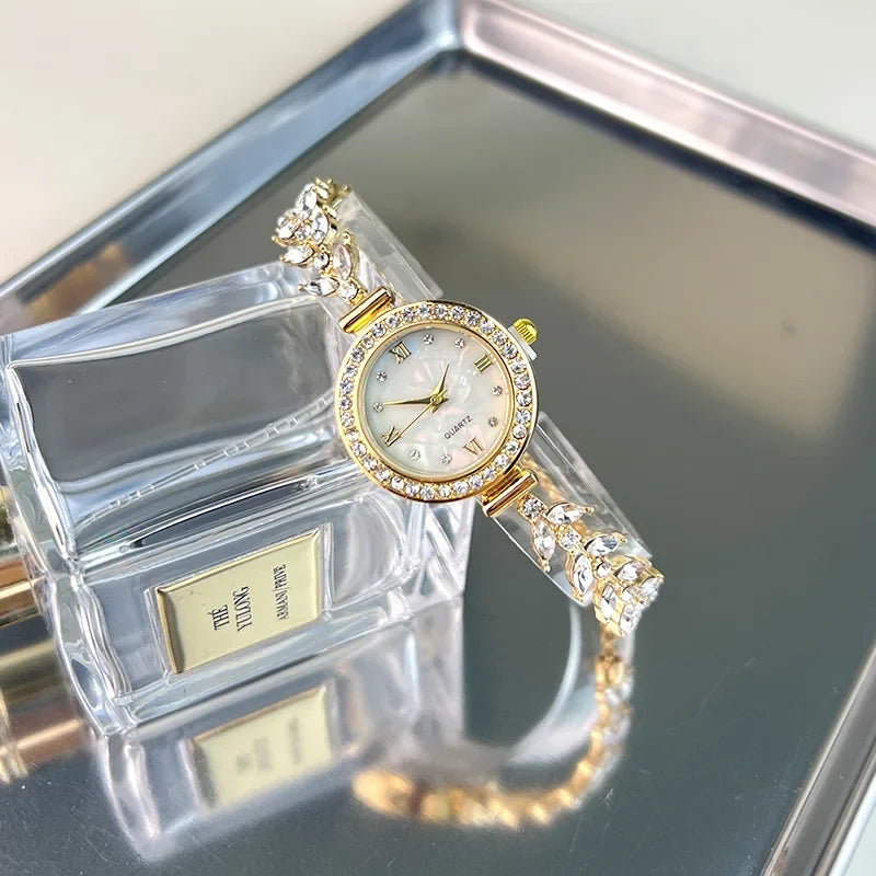 Watches for Women Reloj Mujer Mermaid Chain Light Luxury Diamond Bracelet Ladies Fashion Quartz Watches Montres Femmes