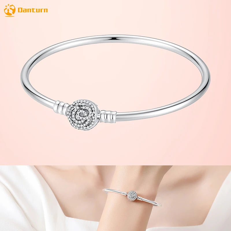 Danturn 925 Sterling Silver Bracelets Surfing, Waves and fish, Dream nets Bracelets Women Bracelets Fashion Charm Bracelets