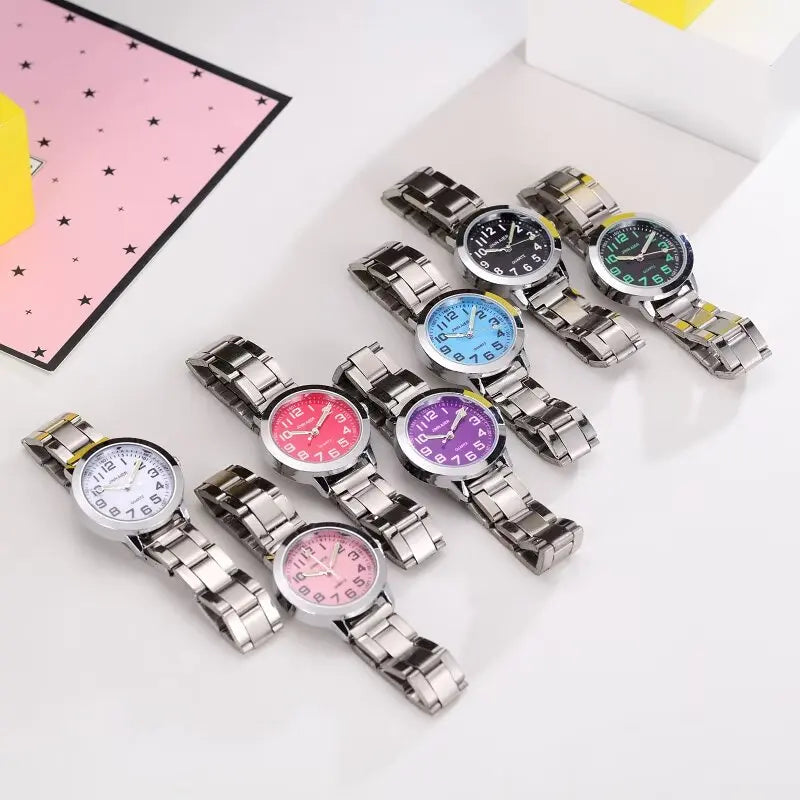 New Children's Boys Girls Watches Stainless Steel Students Quartz Adult Watch Birthday Gift Relojes Montres Kol Kaati