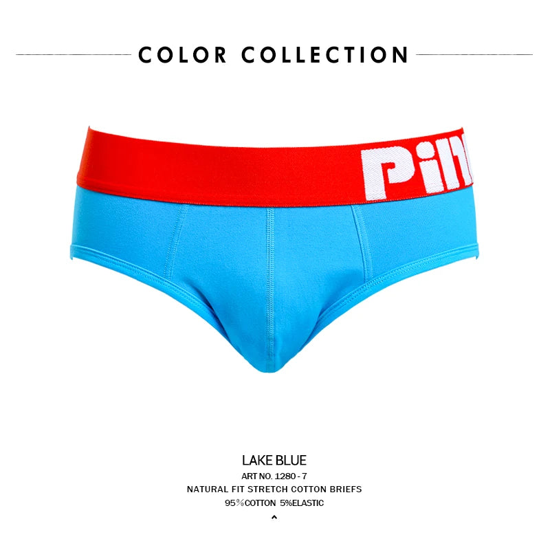 PINKHERO 1280 Men's Panties，Homens Cueca， Comfortable Cotton  Men Underwear Sexy Briefs，Patchwork Breathable Man Underpants