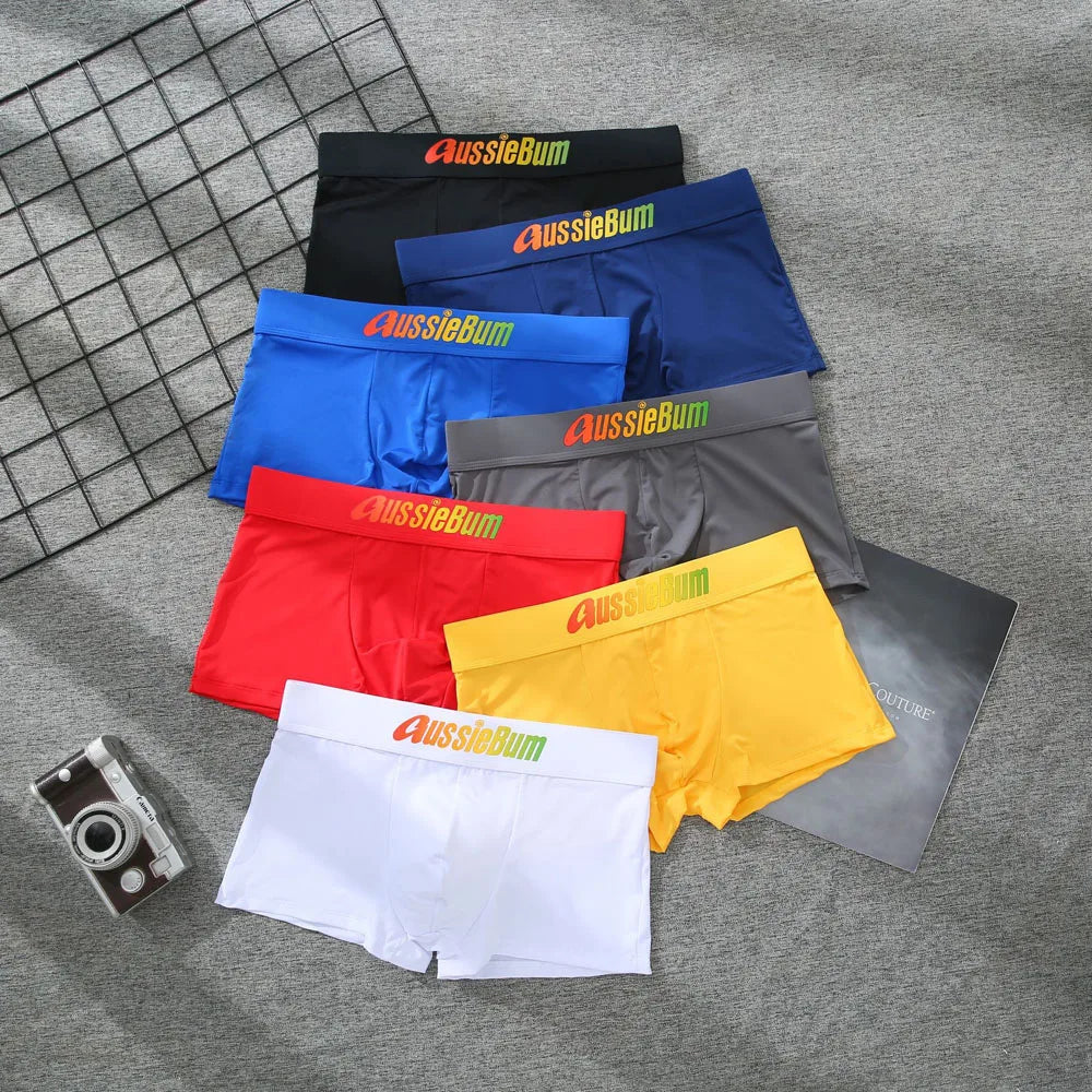 Sexy Men Boxers Shorts Aussiebum Underwear Men' Boxers Male Panties Calzoncillos Slip Men U Convex Pouch Man Underpants M-XXL