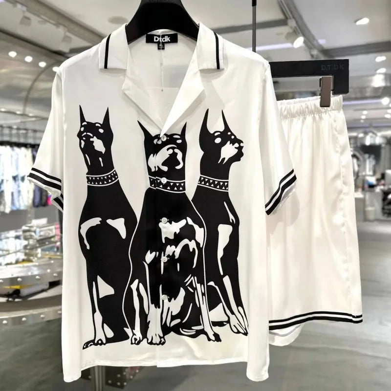 Fashion men sets 2025 Popular European Design party style men's Clothing