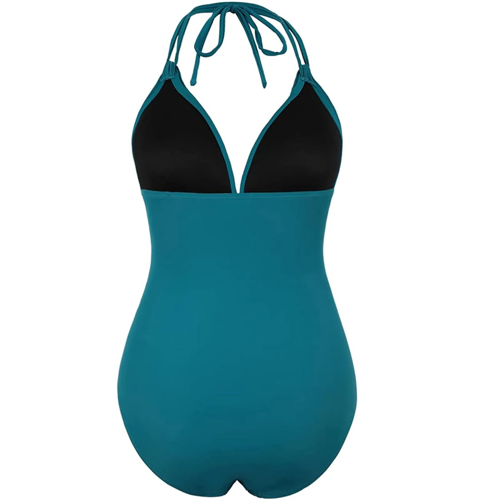 Bikinis Mujer Women's One-piece With Chest Pad Without Steel Bra Swimsuit Solid Color Swimsuit купальники женские
