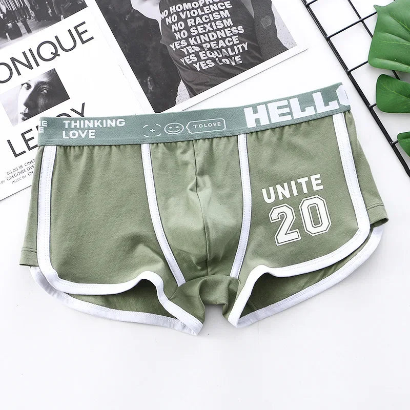 Men's Underwear Boxer Shorts Sexy Panties Cotton Boxers Sports Comfort Man Underpants Shorts Homme U Convex Lingerie PD3205