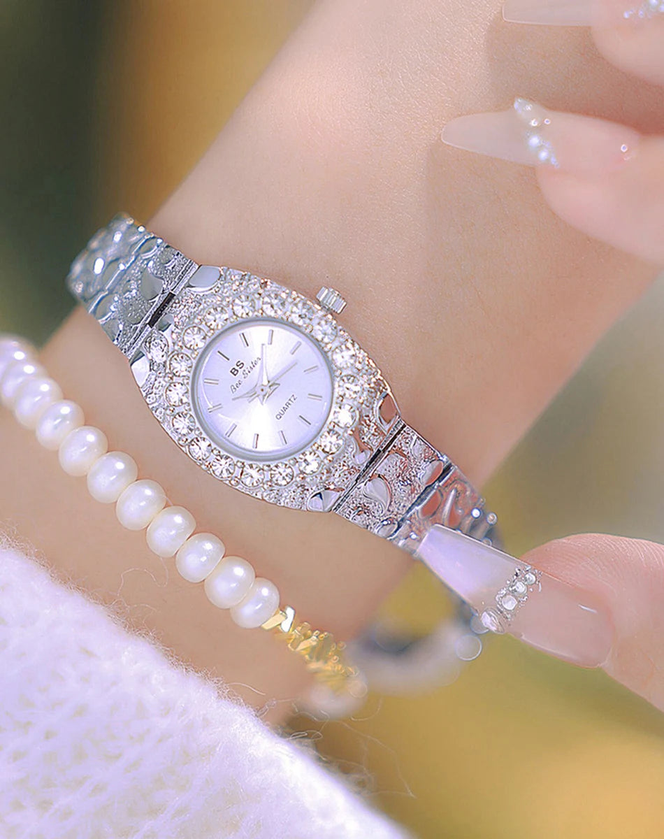 Luxury Diamond Women's Watches High Quality Golden Bracelet Fashion Quartz Wristwatch Ladies Watch Dress Gifts montres femmes