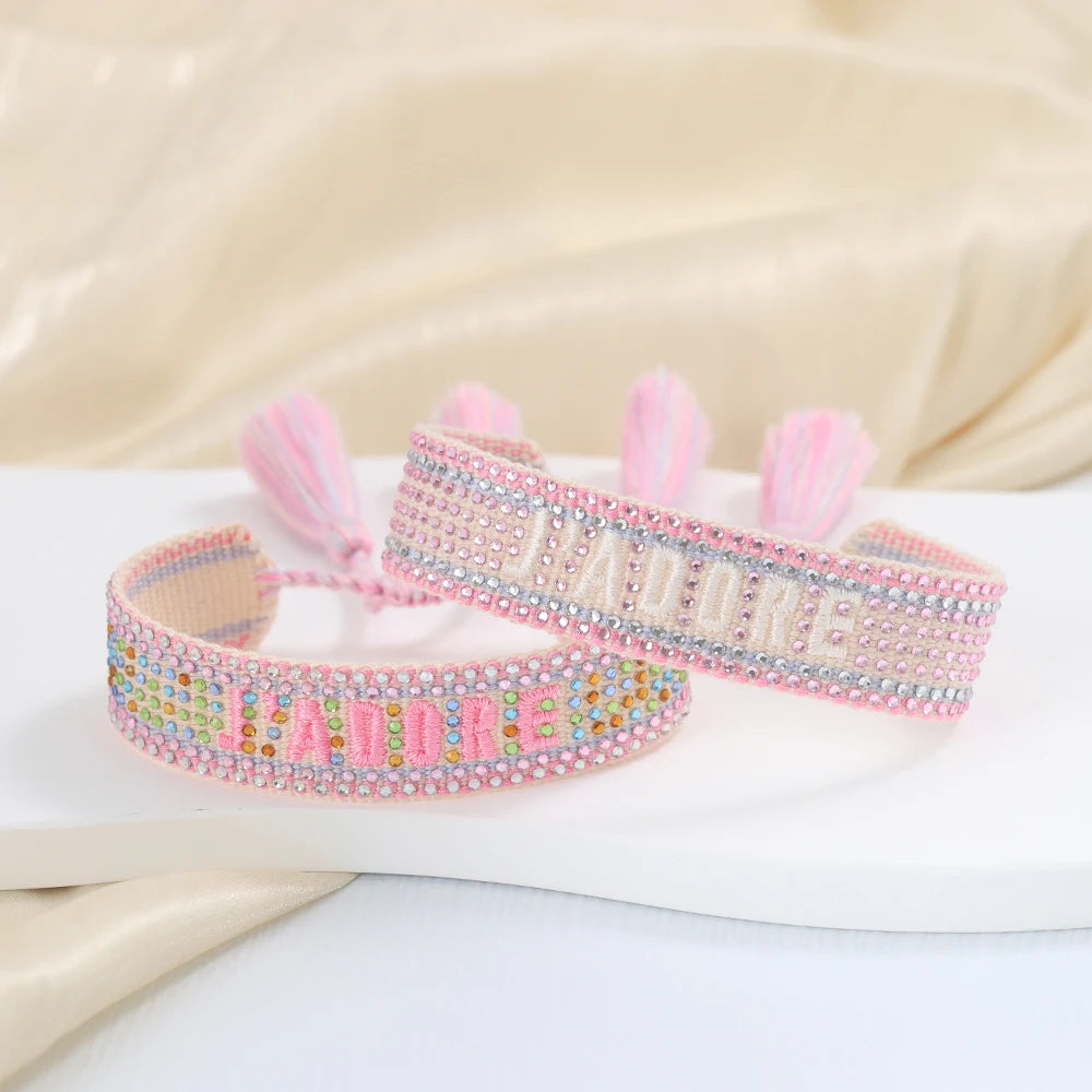 Cotton Bracelets Handmade Adjustable Woven Bracelets Beach Vibes