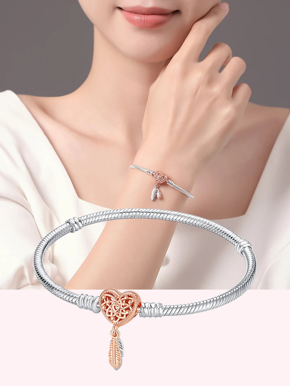 Danturn 925 Sterling Silver Bracelets Crown Butterfly Bus Sisterly Love Cherry Bracelets Women Bracelets Fashion Charm Bracelets