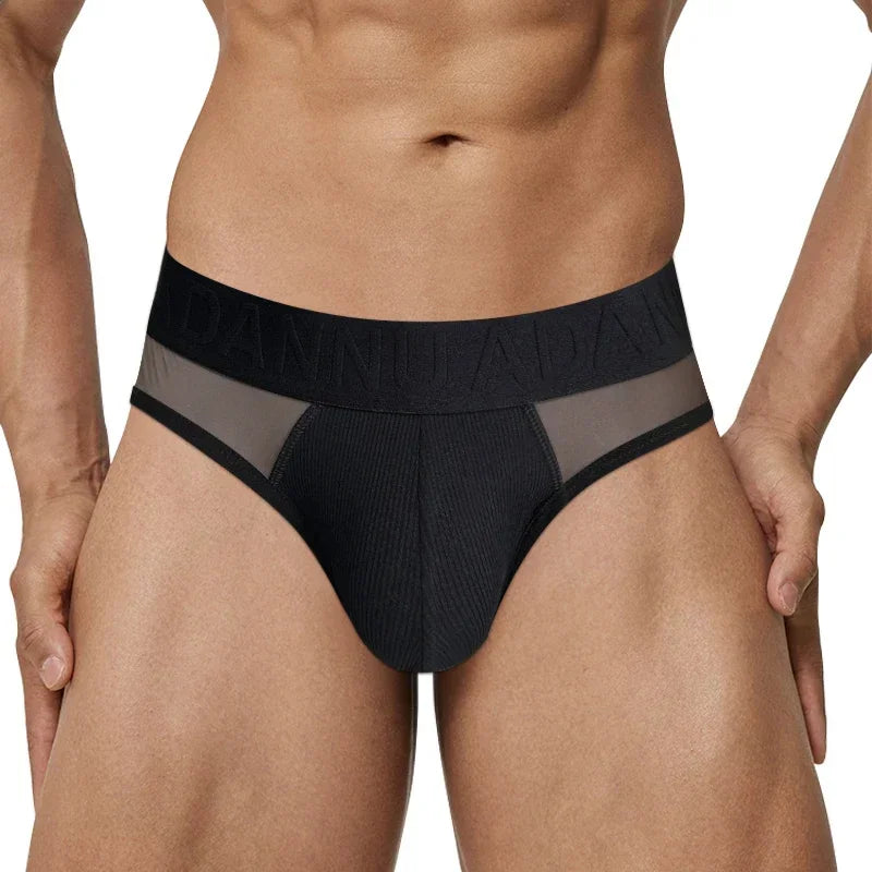 1PC Men Briefs Fashion Underwear Sexy Low-Waist Triangle Pant Silhouette Design Breathable Men Panties Jockstrap Man Underpants