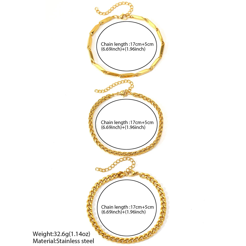 Stainless steel bracelets European and American fashion bracelets exquisite chain bracelets For Women Jewelry Banquet Gifts