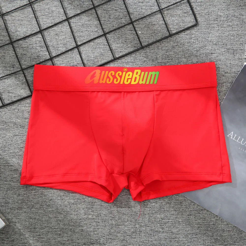 Sexy Men Boxers Shorts Aussiebum Underwear Men' Boxers Male Panties Calzoncillos Slip Men U Convex Pouch Man Underpants M-XXL