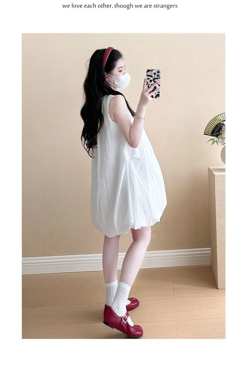 Pregnant Women's Clothing 2025 Summer New Loose and Fashionable Temperament Age Reducing Dress
