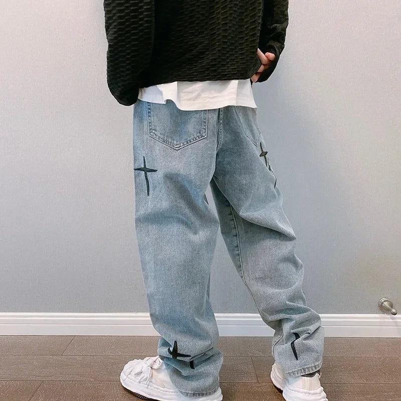 Wide Leg Cargo Pants men Streetwear Baggy men Jeans pants Fashion Straight Male men Clothing streetwear cargo pants y2k clothes