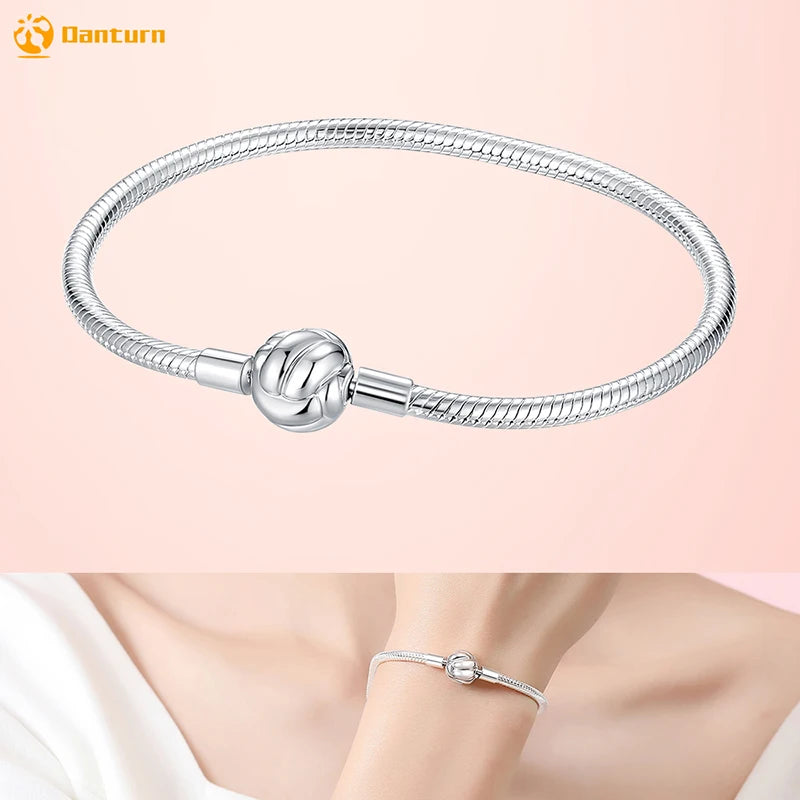 Danturn 925 Sterling Silver Bracelets Crown Butterfly Bus Sisterly Love Cherry Bracelets Women Bracelets Fashion Charm Bracelets