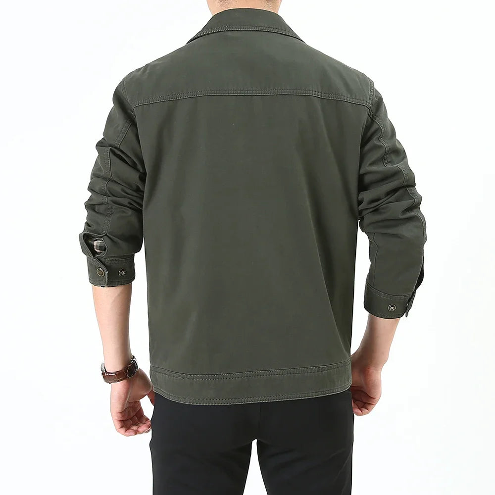 Men's High Quality Jacket Washed Pure Cotton Jacket Workwear Men's Coat Loose Business Men's Clothing Outdoor Men's Clothing