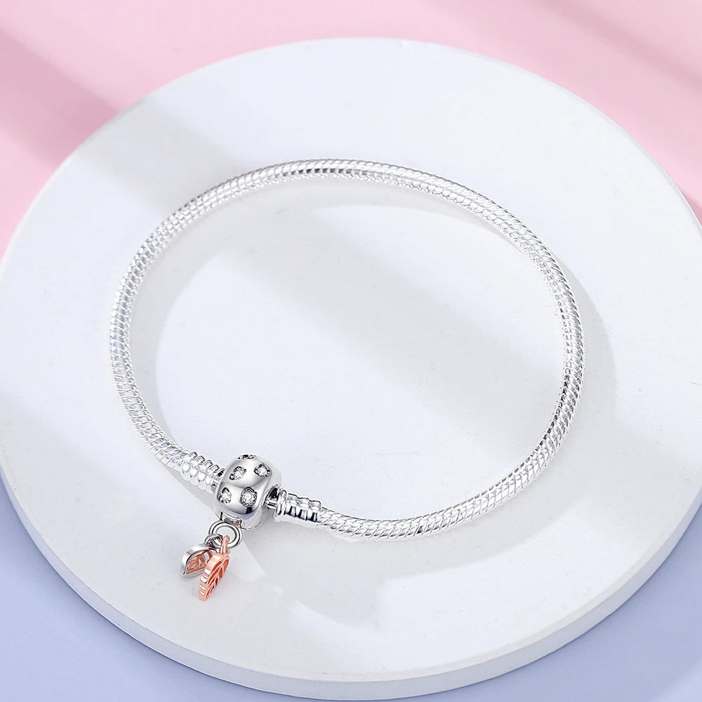 Danturn 925 Sterling Silver Bracelets Crown Butterfly Bus Sisterly Love Cherry Bracelets Women Bracelets Fashion Charm Bracelets