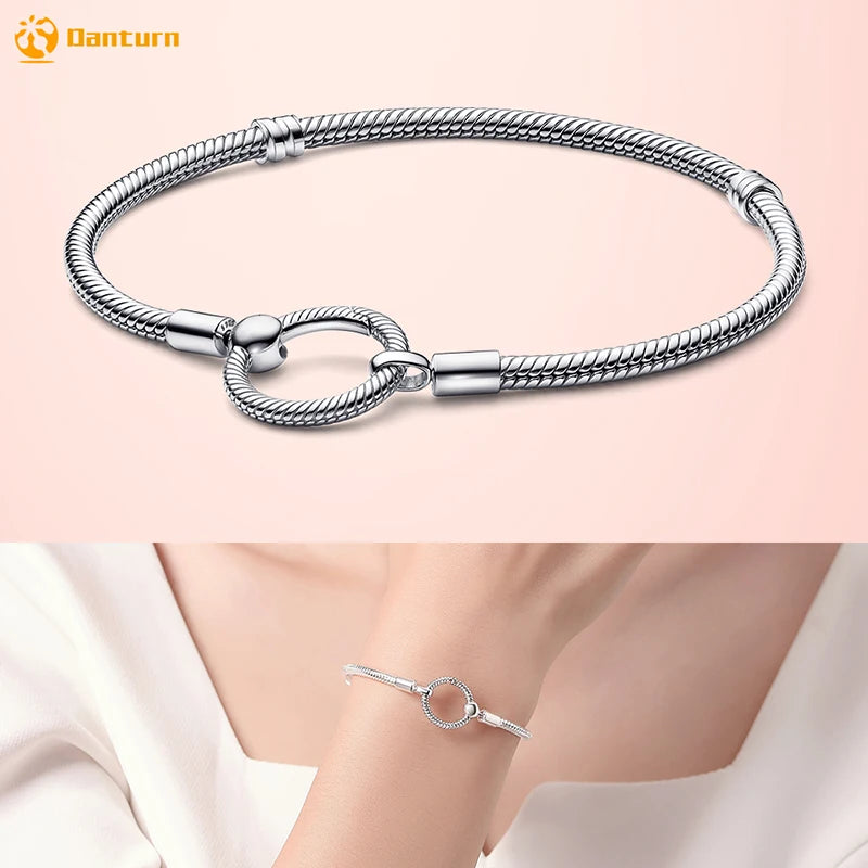 Danturn 925 Sterling Silver Bracelets Surfing, Waves and fish, Dream nets Bracelets Women Bracelets Fashion Charm Bracelets