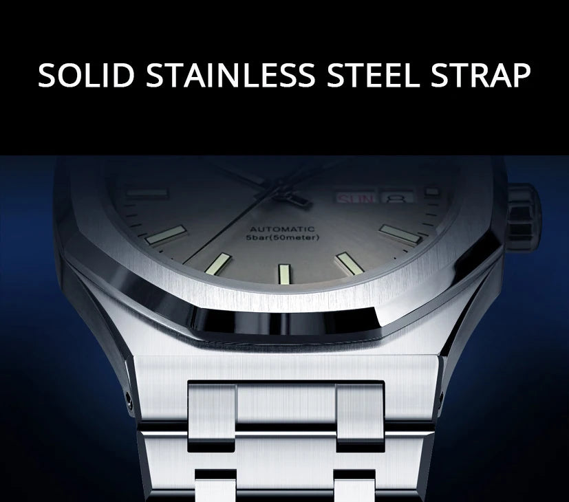 SEIKO NH36A Mechanical Watches for Man Luxury Brand IW CARNIVAL Watch Automatic Sapphire Luminous 5bar Waterproof Montres Hommes