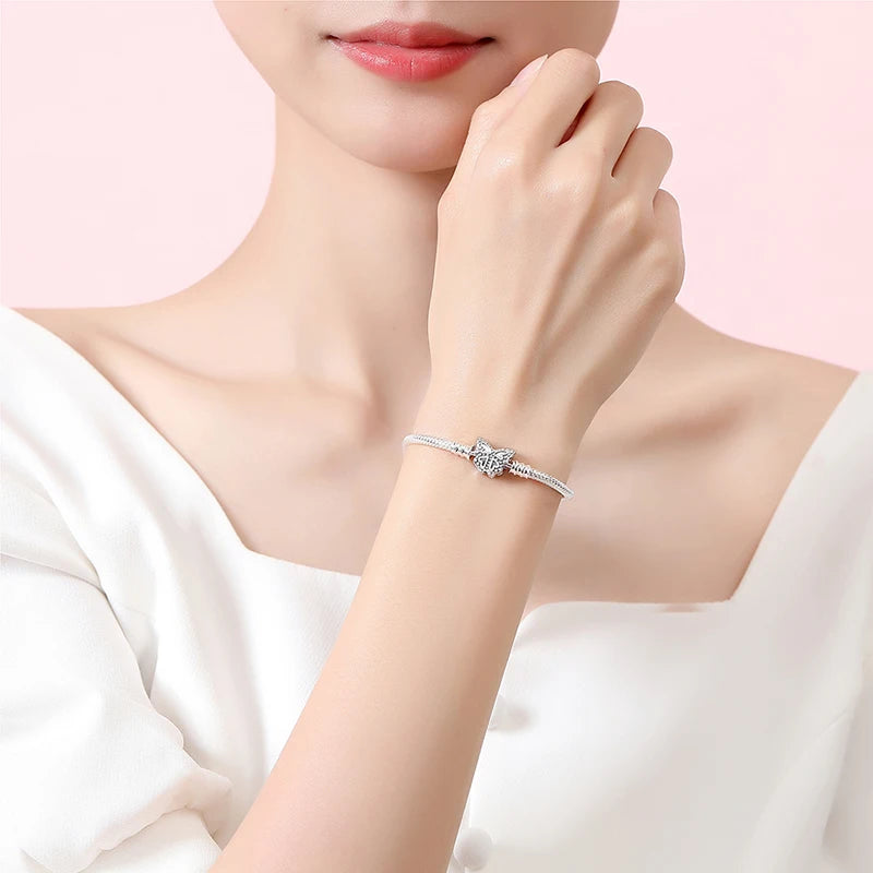 Danturn 925 Sterling Silver Bracelets Surfing, Waves and fish, Dream nets Bracelets Women Bracelets Fashion Charm Bracelets