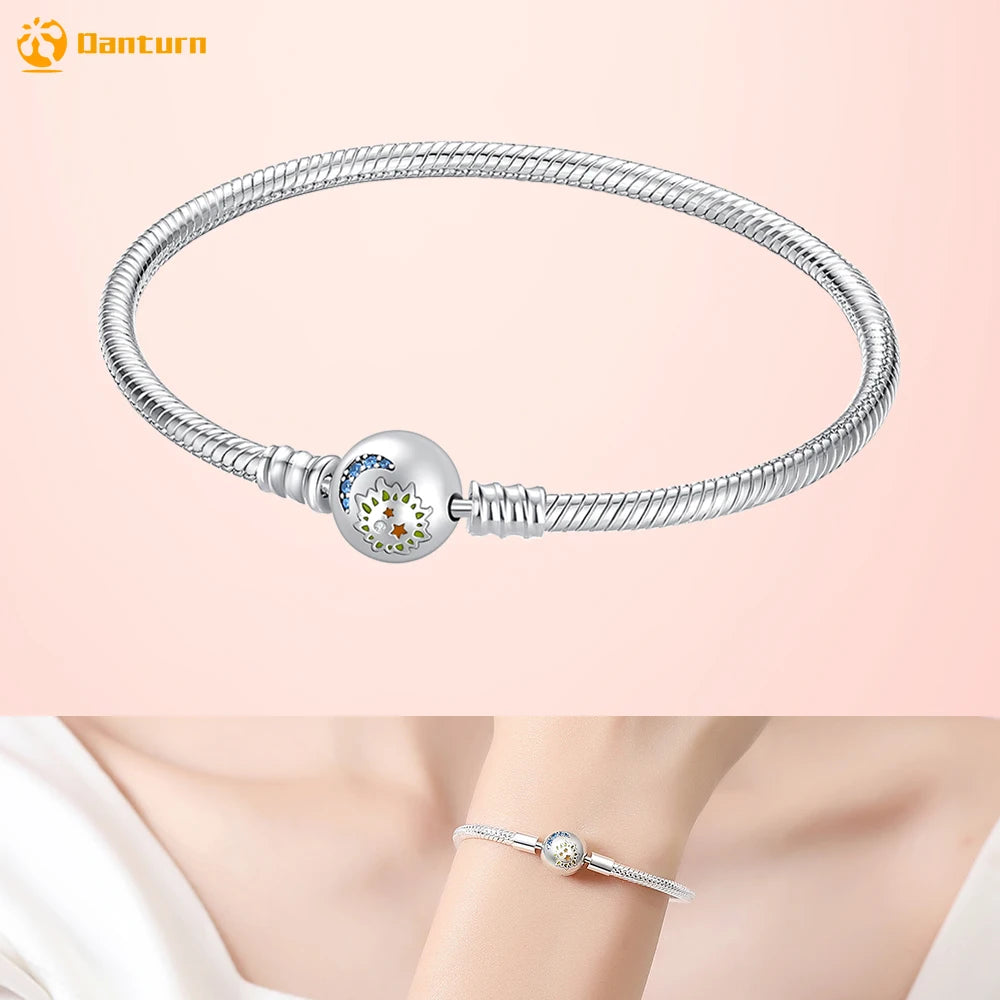 Danturn 925 Sterling Silver Bracelets Crown Butterfly Bus Sisterly Love Cherry Bracelets Women Bracelets Fashion Charm Bracelets
