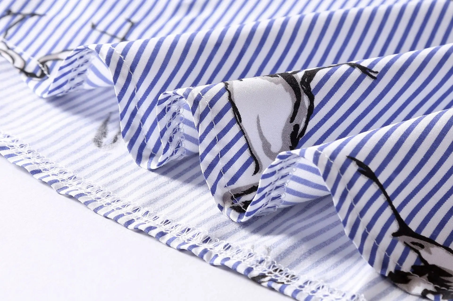 AliExpress European and American women's clothing popular long-sleeved women's clothing striped shirt dress single-breasted belt