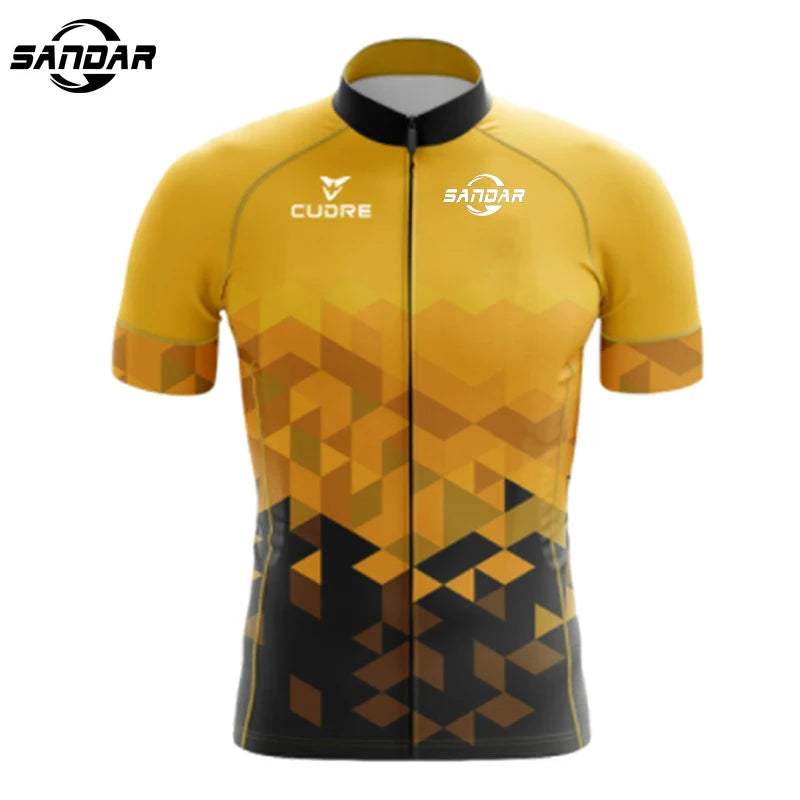 2025 New Sandar Summer Short Sleeved Sportswear Mountain Bike Men's Clothing