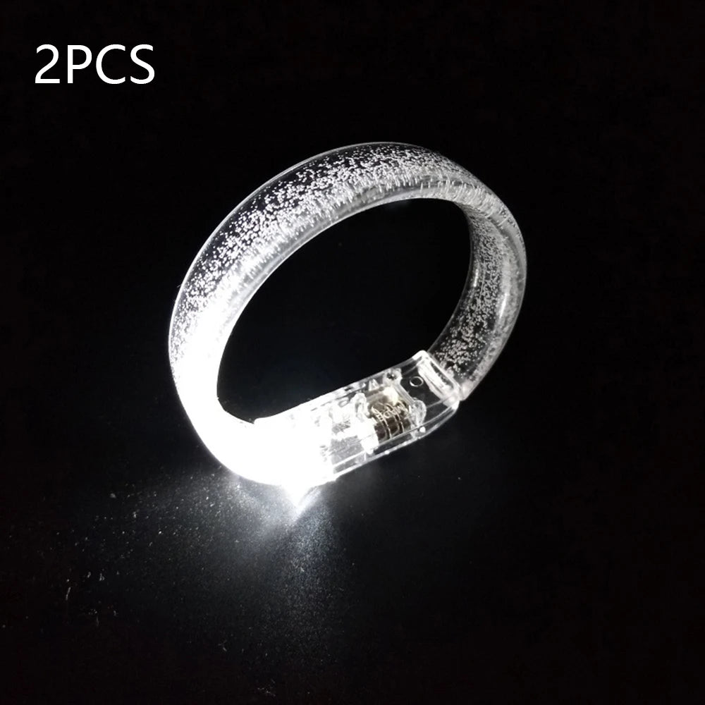 2PCS Luminous Bracelets Concert LED Flash Bracelets Support Fluorescent Bracelets Party Activities Cheering Luminous Props