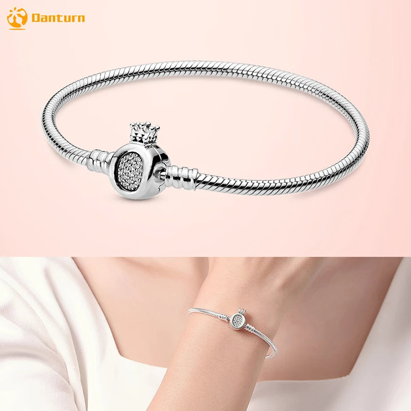 Danturn 925 Sterling Silver Bracelets Surfing, Waves and fish, Dream nets Bracelets Women Bracelets Fashion Charm Bracelets