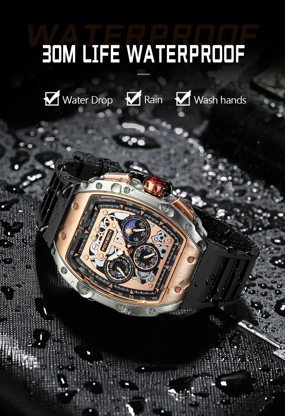 2024 New Sports Watch Men Top Brand Luxury Mens Watches Business Waterproof Military Quartz Chronograph Wristwatch Montre Homme
