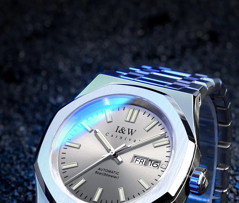 SEIKO NH36A Mechanical Watches for Man Luxury Brand IW CARNIVAL Watch Automatic Sapphire Luminous 5bar Waterproof Montres Hommes
