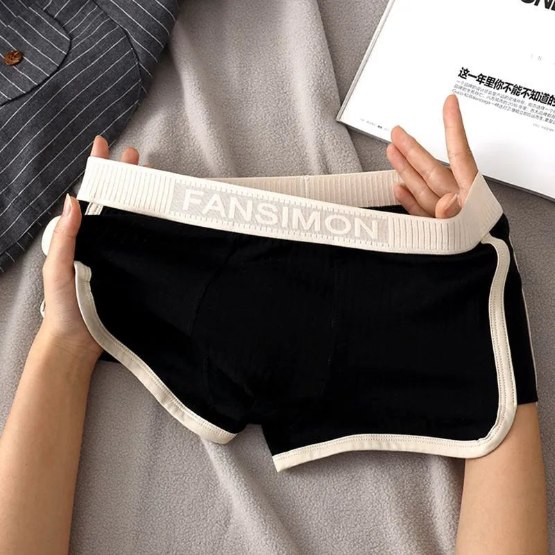 Men's Striped Boxer Shorts Underwear Sexy Panties Man Underpants Male Boxers Homme U Convex Shorts Lingerie