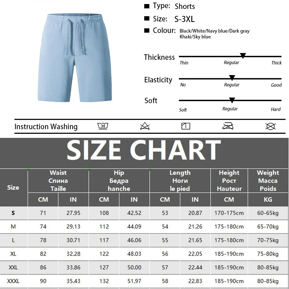 Men's Casual Solid Color Shorts Summer Breathable Fitness Jogging Sport Short Fashion Beach Shorts Men Clothes