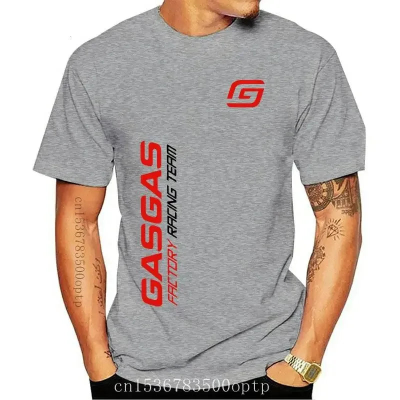 Fashion Popular Men's Clothing GASGAS Factory Racing Team Printed T-shirt Short Sleeve Cotton Casual Comfortable Men's Clothing