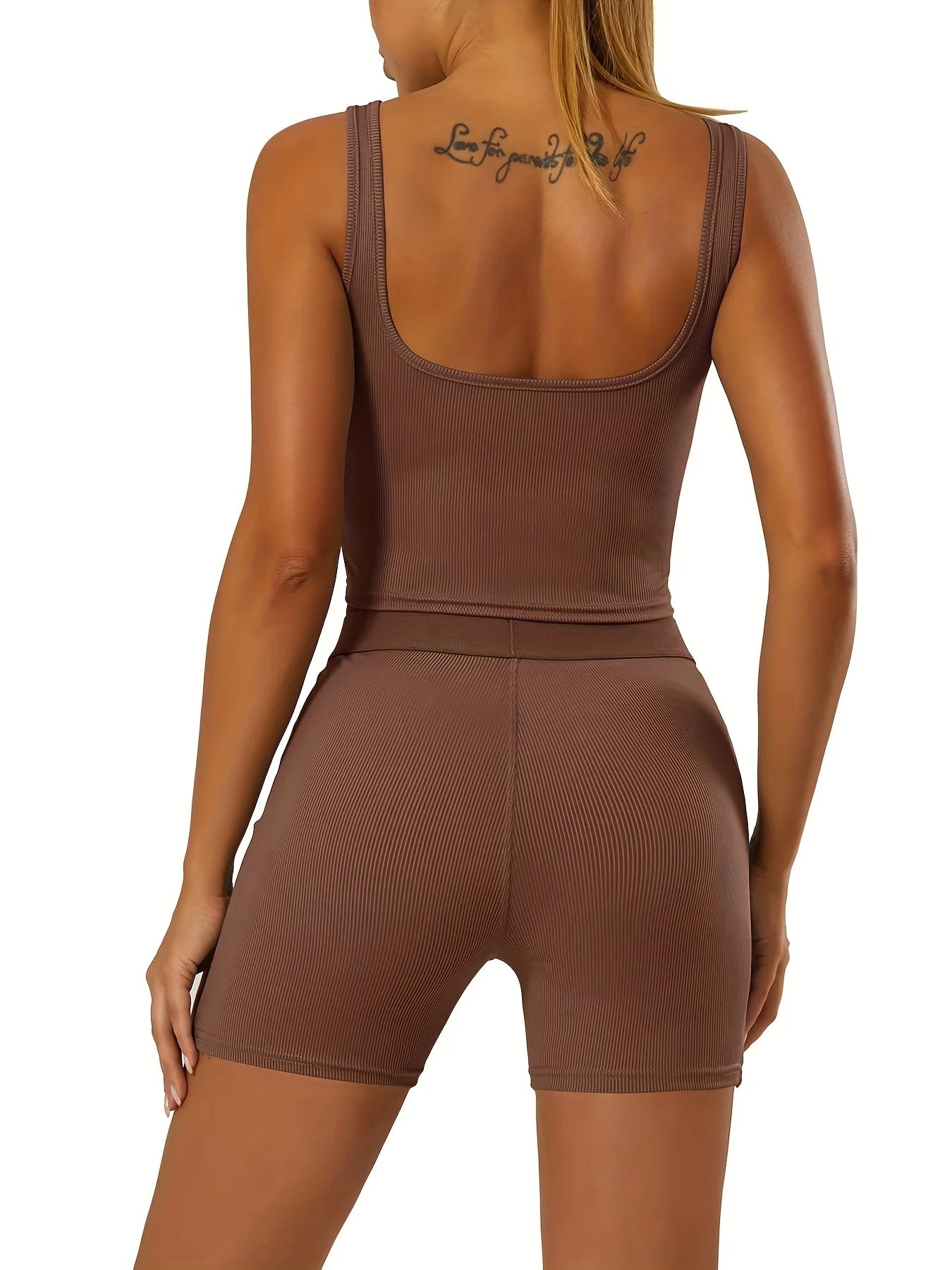 Women's Clothing Summer  Wholesale Ribbed Loungewear Women Sets  Lounge Wear Two Piece Tank Tops and Shorts Set