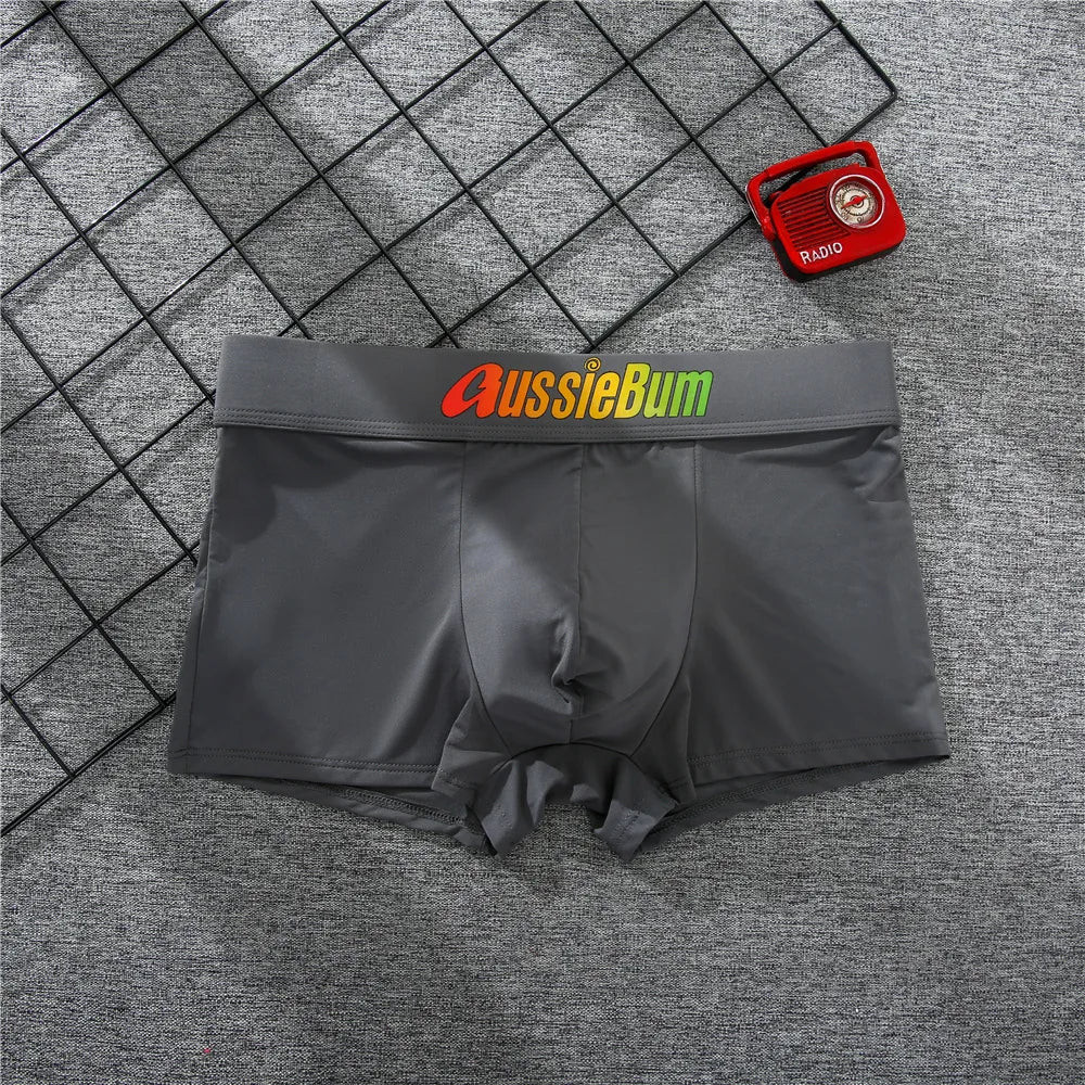 Sexy Men Boxers Shorts Aussiebum Underwear Men' Boxers Male Panties Calzoncillos Slip Men U Convex Pouch Man Underpants M-XXL
