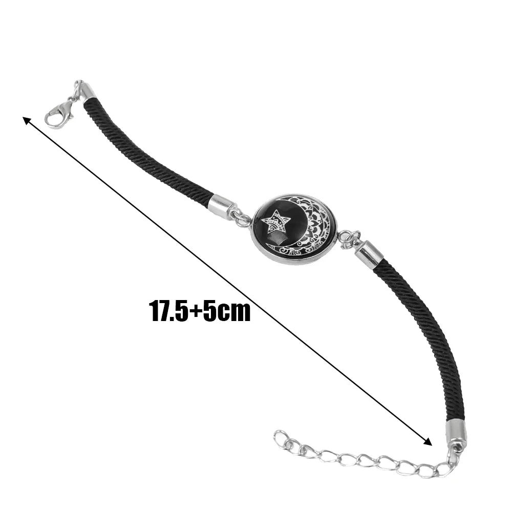 Sun Moon Braided Bracelets Women Men Black Adjustable Couple Bracelets Elegant Comfortable Bracelets Fashion Jewelry Accessories